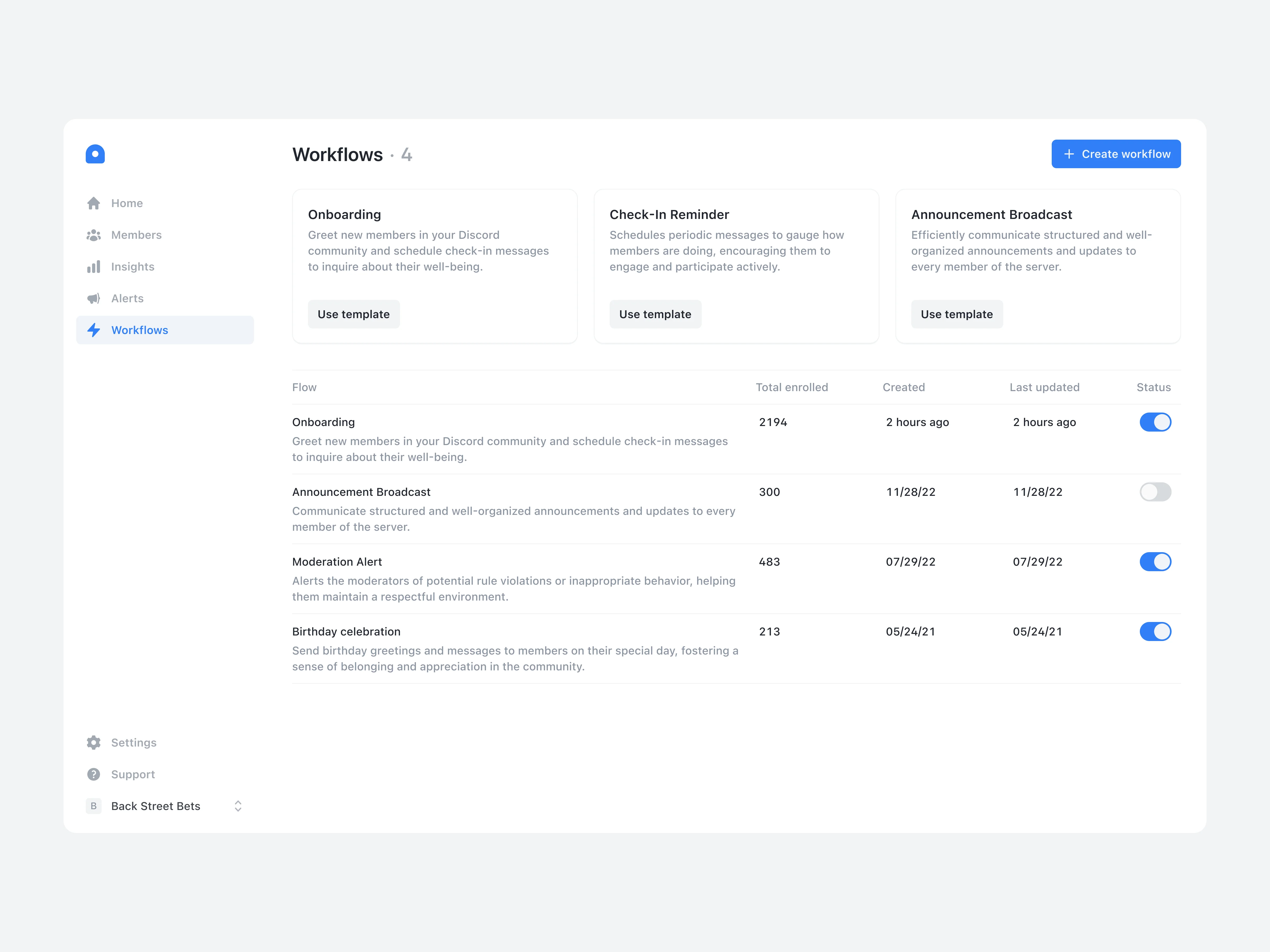 Workflows