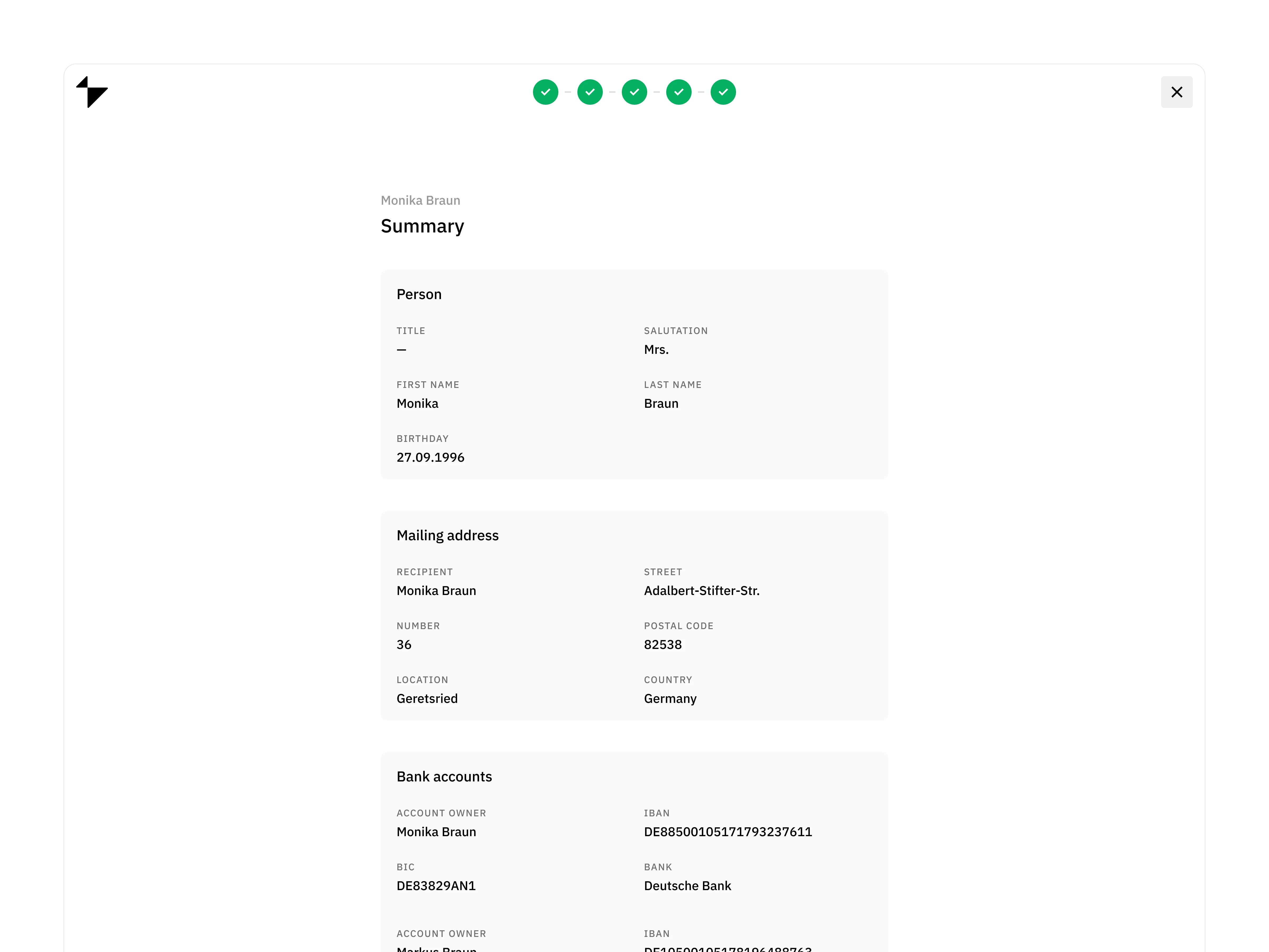 Impower — contact creation summary