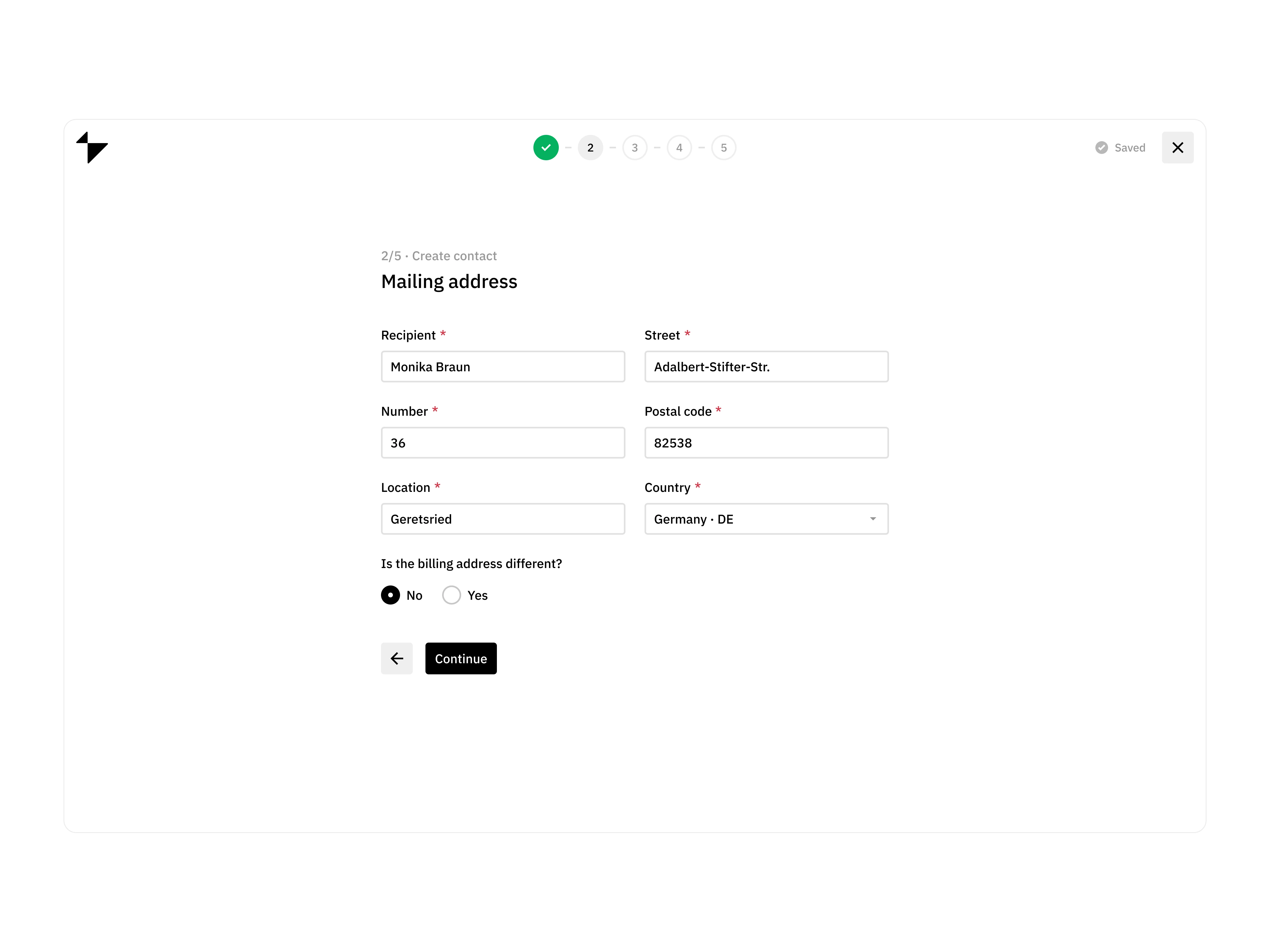 Impower — create contact form