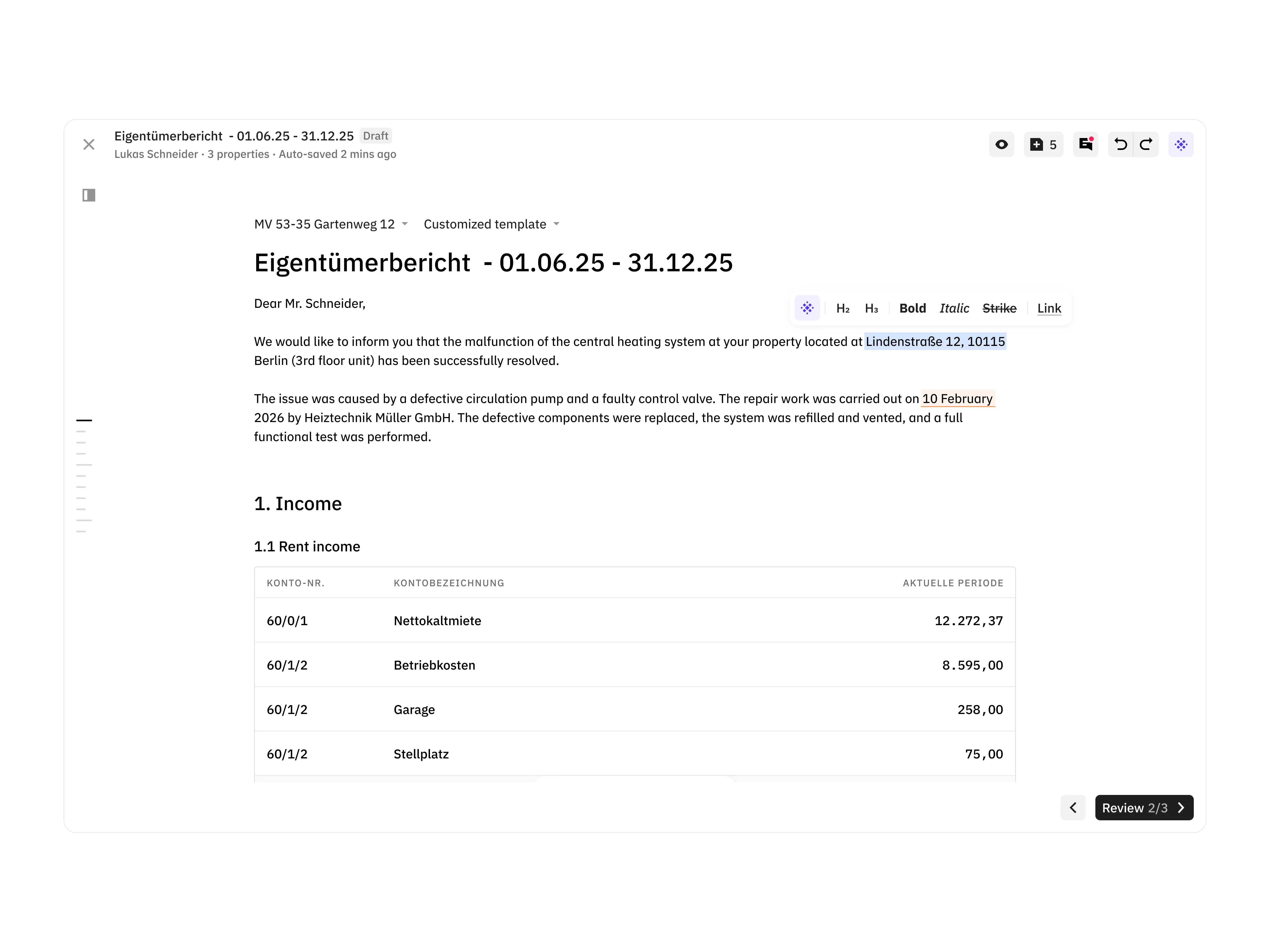 Compose document
