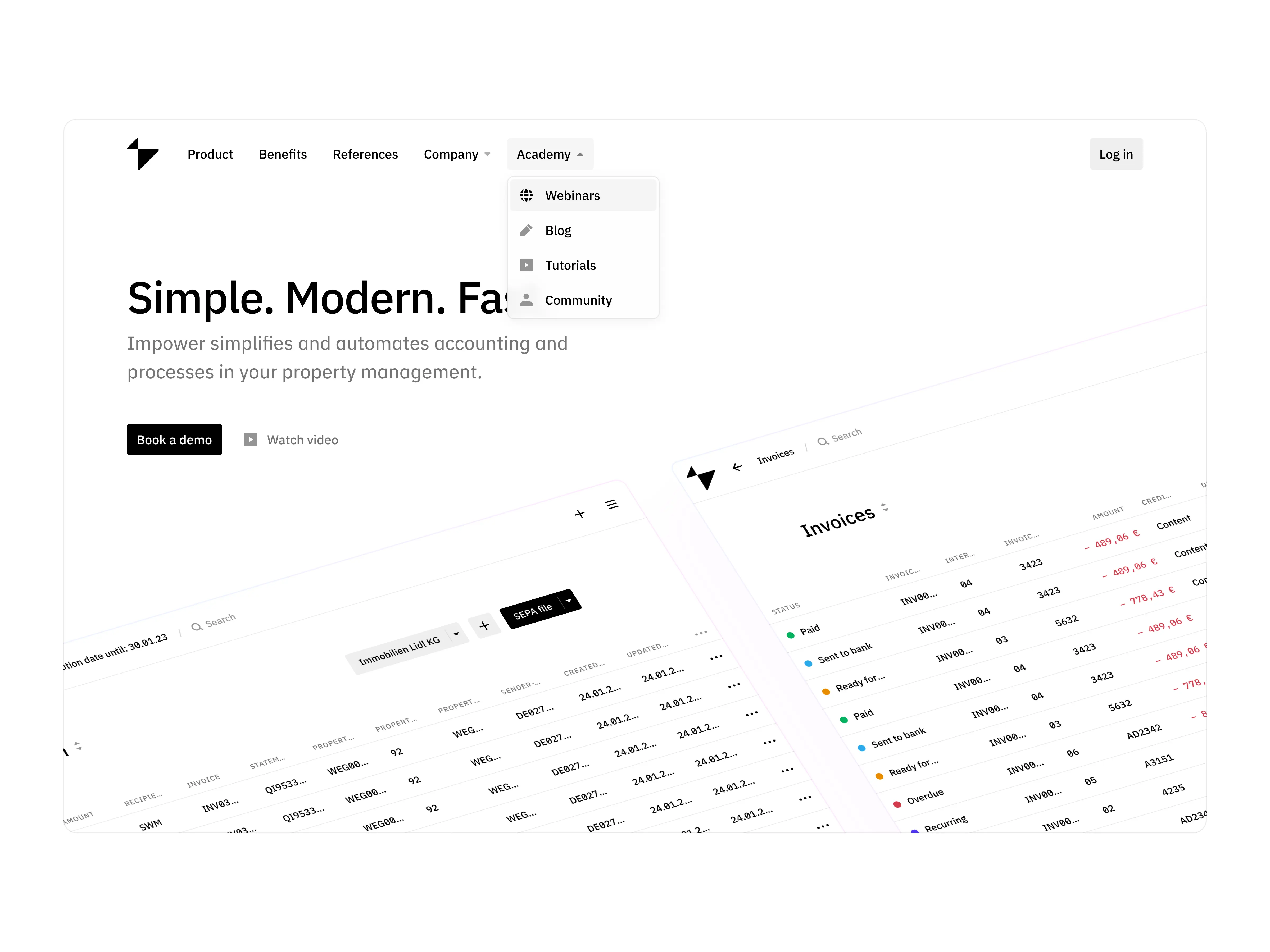 Impower — home page, view 2
