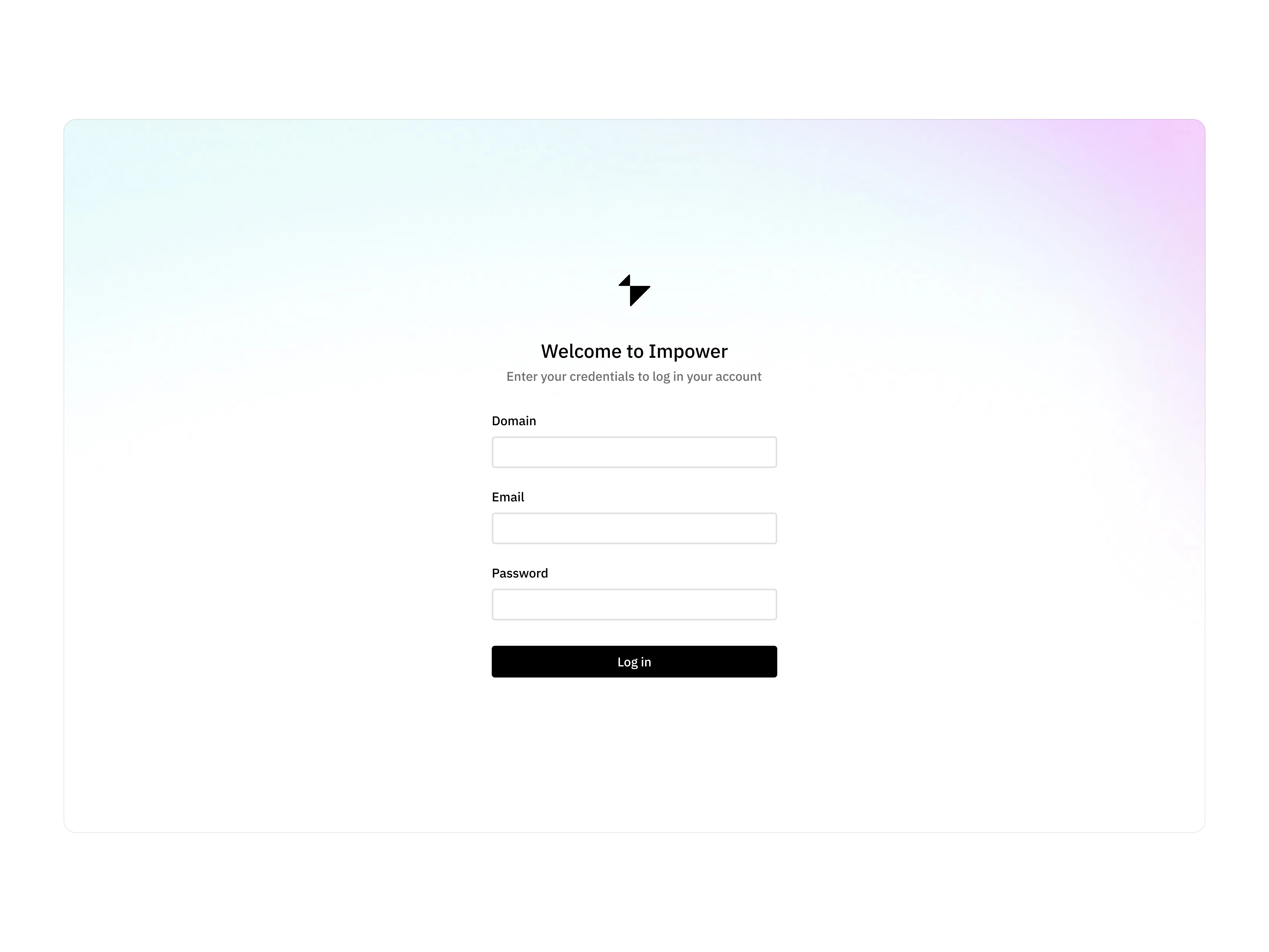 Impower — login screen