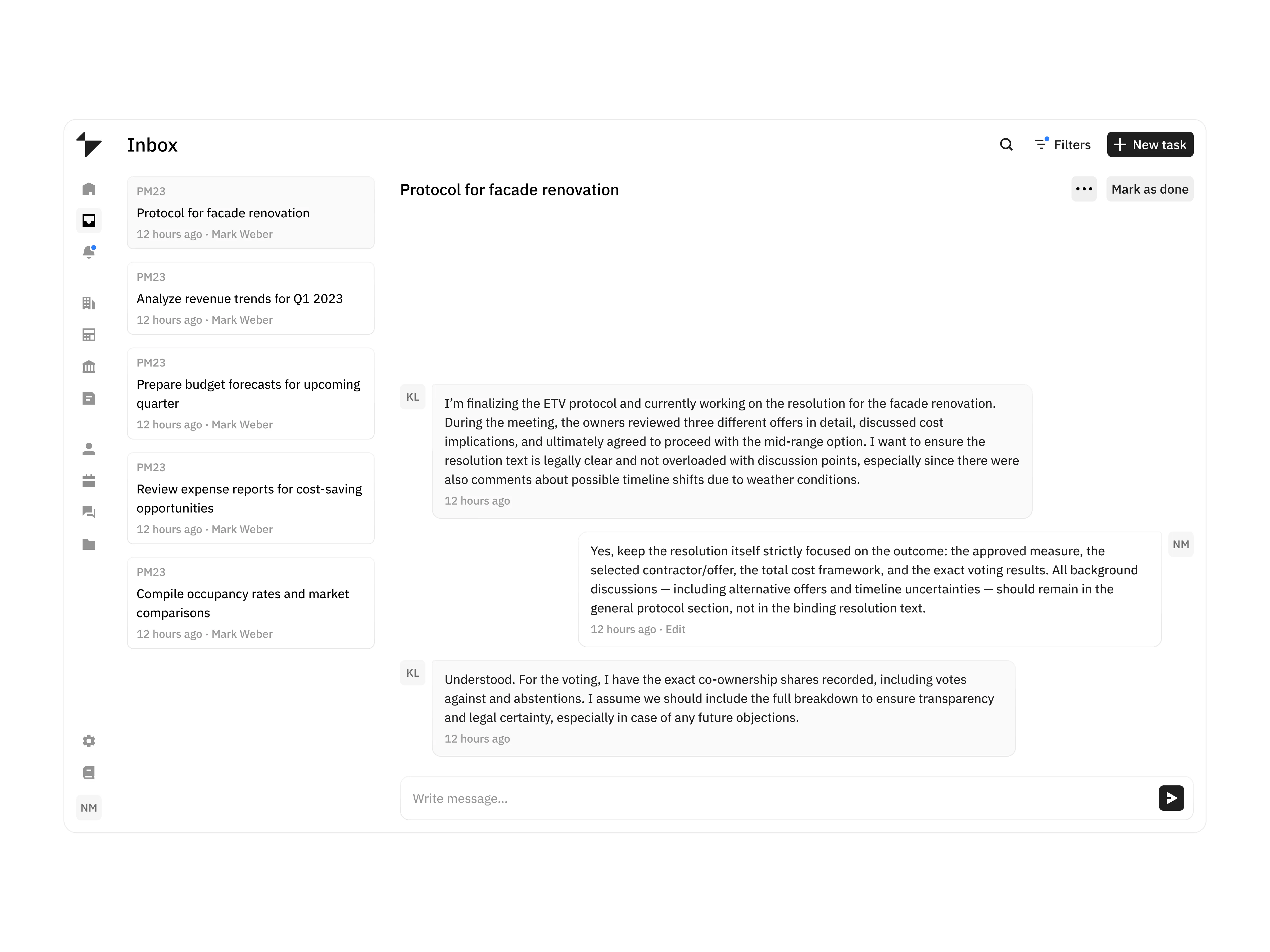 Ticket conversation