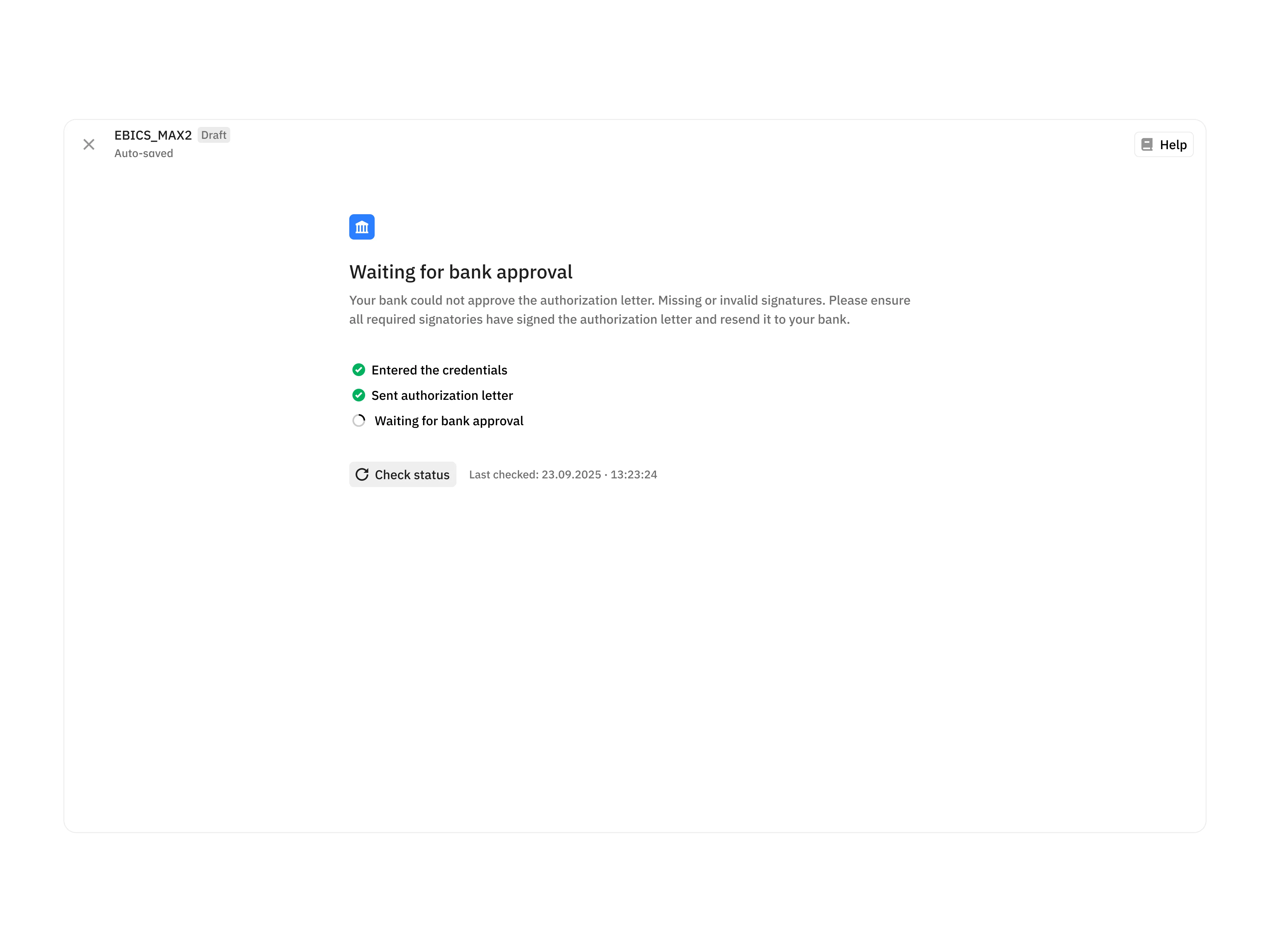 Waiting screen