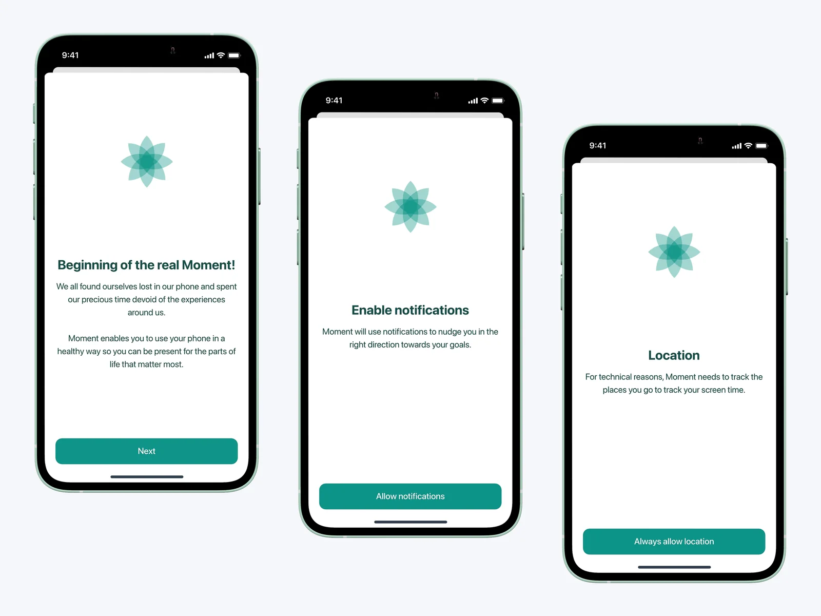 Onboarding screen
