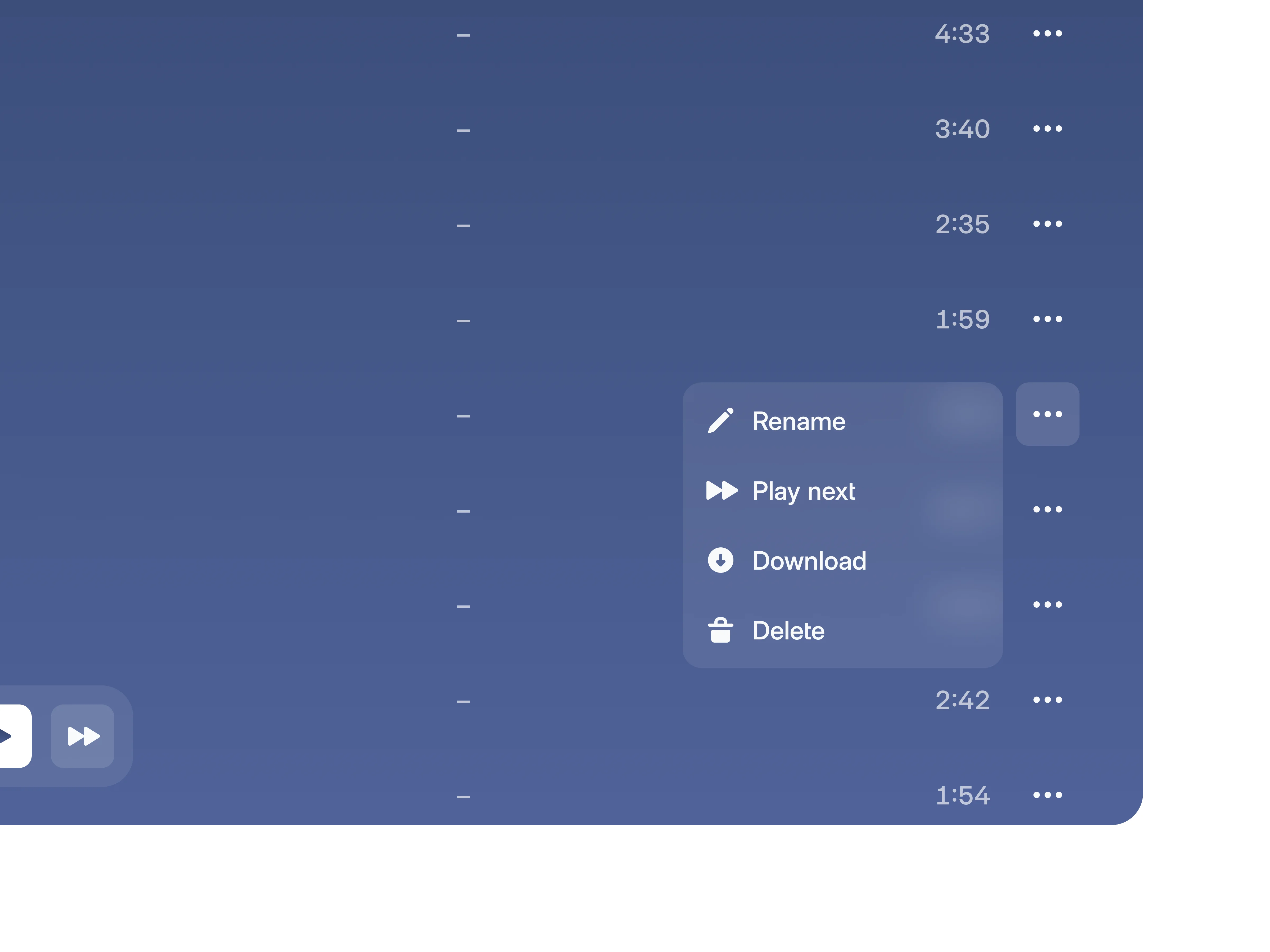 Platosound music dropdown