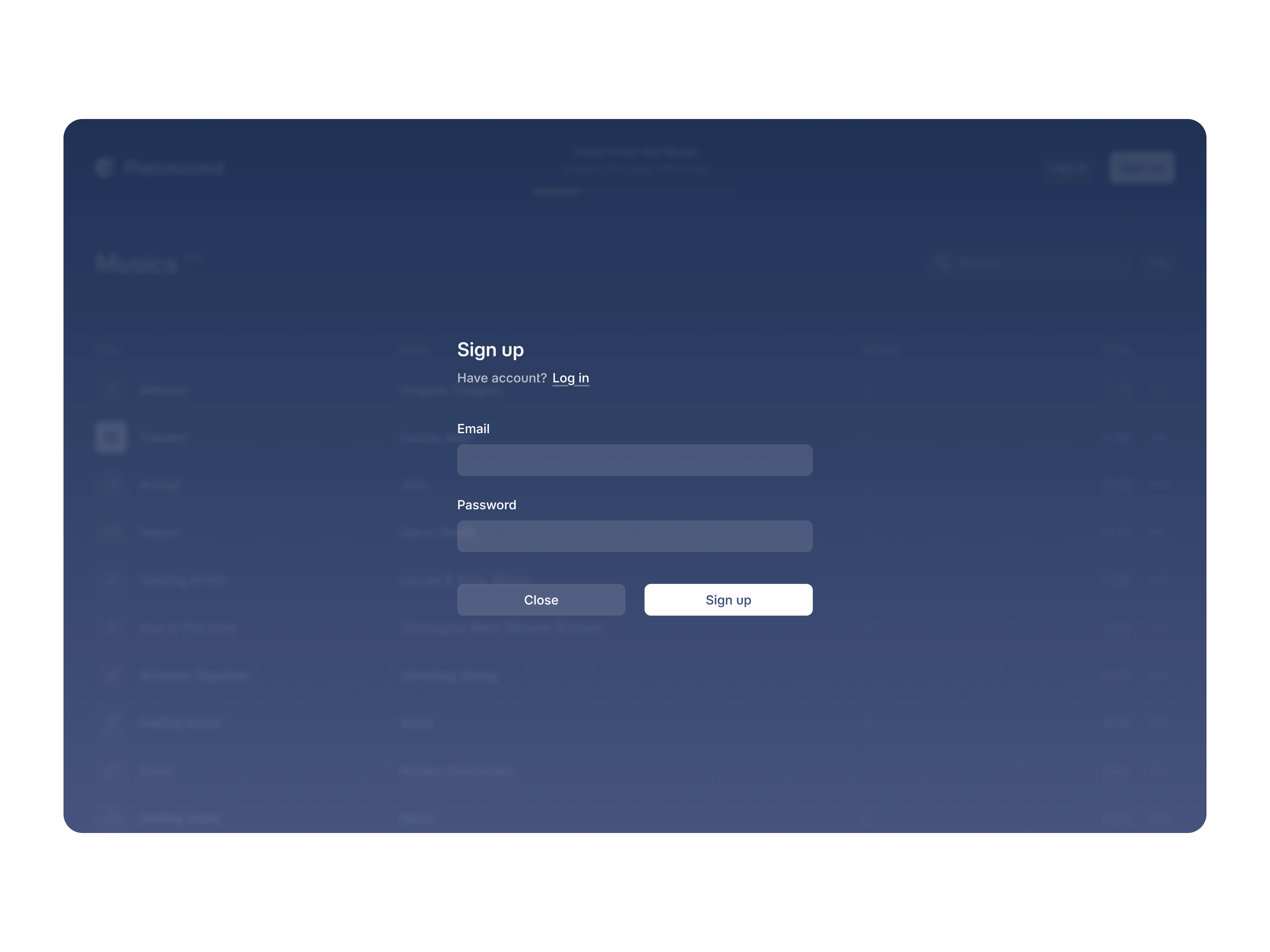 Platosound sign up
