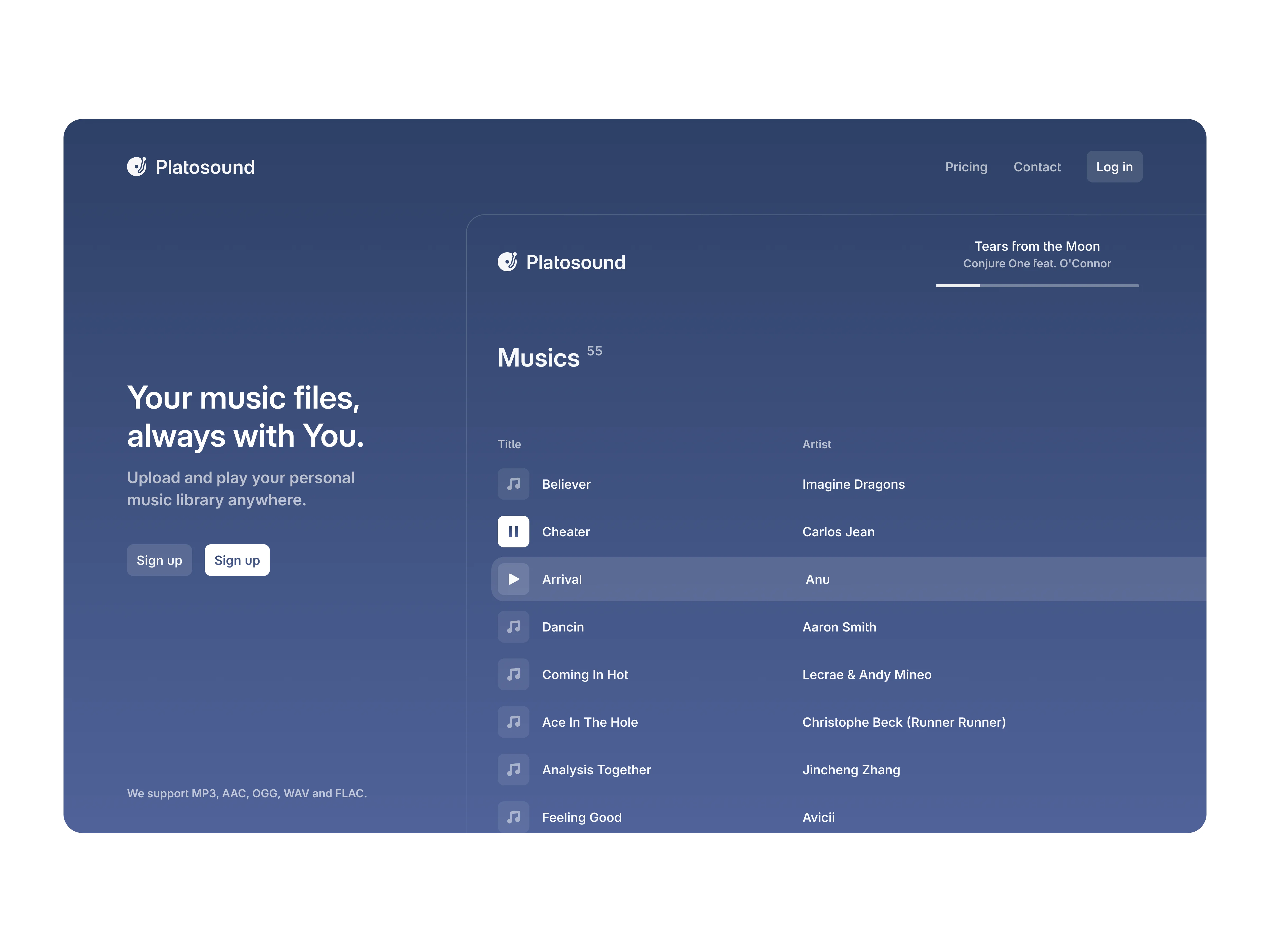 Platosound website